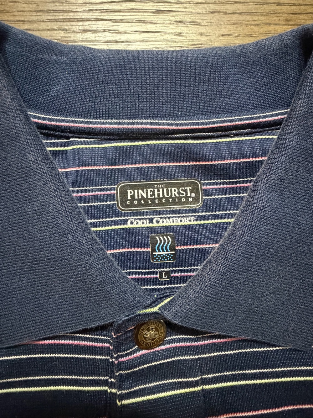 Pinehurst Collection Navy Striped Polo Shirt